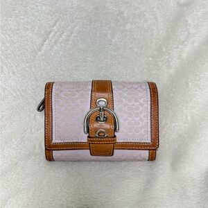 SOLD - Coach Lavender Buckle Wallet